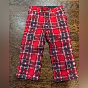 Janie and Jack red plaid holiday pants